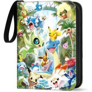 Album de Collection pour Cartes 50 Pages 400 CartesClasseurCahier Portable étanche Collection de Cartes Cadeau pour Enfants