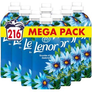 Lenor Adoucissant 216 Lavages Envolée d’Air Collection Bien-être Avec Une Touche d’Huile Essentielle