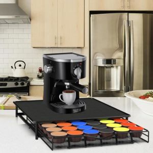 Porte-capsules de café SUPFINE - 36 dosettes Dolce Gusto - Tiroir dorganisation - Dessus en PE antidérapant