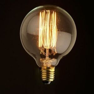 Ampoule ronde E27 filament incandescente 40W - Blanc chaud - Ampoule r&eacute;tro vintage