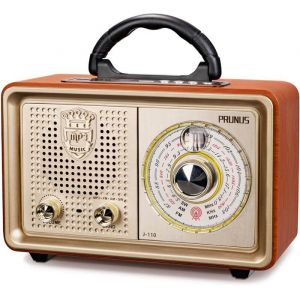 Radio PortableJ-110 Poste Radio Vintage Bluetooth FM/AM/(MW)/SWDesign en Bois Classique Radio BluetoothPetite Radio Vintage