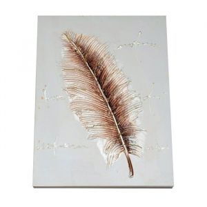 Tableau Peint &agrave; la Main D&eacute;cor Plume - Art Mural 30x40cm  - Peinture Acrylique &Eacute;l&eacute;gante  D&eacute;coration Int&eacute;rieure  Cadeau Unique
