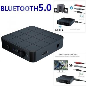 Récepteur-émetteur audio transmetteur Bluetooth 5.0 2 en 1 RCA câble 3.5MM sans fil pour musique stéréo pour voiture TV MP3 PC