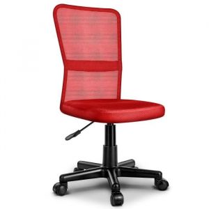 TRESKO Chaise de bureau ROUGE Fauteuil de bureau - Hauteur R&eacute;glable - Pivotante