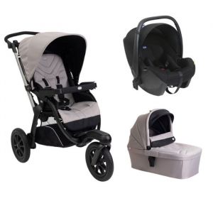CHICCO - Poussette Trio Activ3 + Si&egrave;ge Auto Kory + Nacelle Activ3 Nut