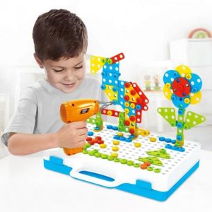 Mosaique Enfant Puzzle 3D Construction Enfant Jeu Montessori Kit Mosaique 251 Pcs pour Enfant Fille Garcon 3 4 5 Ans Jeu &eacute;ducatif