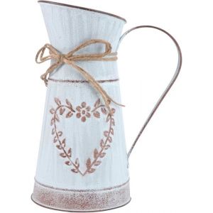 Vase Vintage en Fer en Forme de Coeur Pot de Fleur Rustique pour Décor de Maison