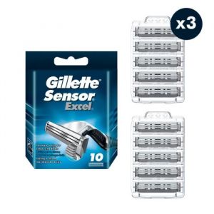 Lames de rasoir - Gillette - Sensor Excel - 3x10 - Pour homme - Rasage de près