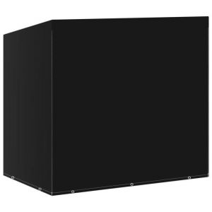 Housse de balancelle Yoshihiro 10 œillets 2 fermetures 255x145x170 cm - Noir - Aluminium PE (polyéthylène)