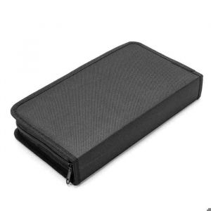 Etui de rangement CD Pochette pour 80 CD/DVD/Blu-ray Classeur de rangement &eacute;tuis de transport gain de place pour bureau salon