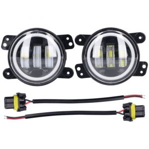 Ashata feu antibrouillard LED Angel Eyes Light 30W 3000LM LED phare antibrouillard avant 10-30V universel pour remorque de camion