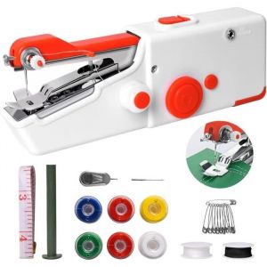 Machine &agrave; Coudre Portative Mini Machine &agrave; Coudre &Eacute;lectrique Portable pour D&eacute;butants et Adultes Point Rapide Id&eacute;ale pour
