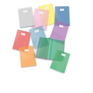 Protege cahier - protege livre Pigna - 0230517AR - Lot de 25 couvre-maxi/cahier colore transparent f.to A4 - orange