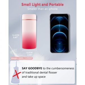 Hydropulseur sans fil DDKJ hydropulseur portable avec réservoir deau amovible 4 modes et 4 buses 50 jours dautonomie batterie