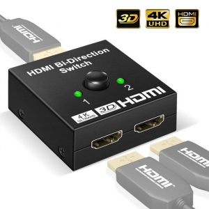 Switch HDMI Bidirectionnel Splitter HDMI 4K 3D 1080P HDCP Commutateur Repartiteur HDMI [1 Entr&eacute;e 2 Sorties / 2 Entr&eacute;e 1 Sorties]