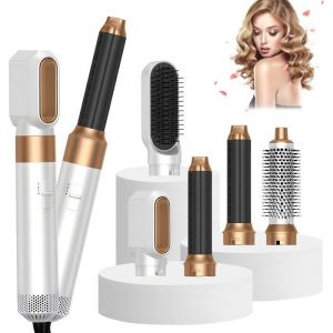 Brosse Soufflante & S&egrave;che-Cheveux Ionique1000W Brosse ChauffanteS&egrave;che CheveuxBrosse CheveuxBrosse LissanteFer a Boucler3