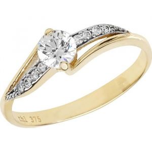 Bague Femme Or 375-1000 avec Oxyde de Zirconium 37805
