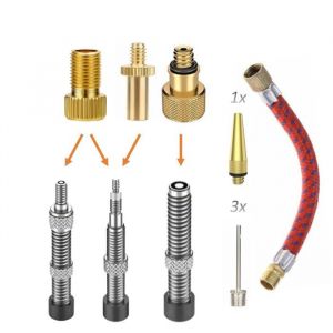 Adaptateur de valve de v&eacute;lo fran&ccedil;ais SV Dunlop DV Sclaverand AV Autoventil aiguille