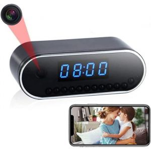 Caméra Espion Horloge Cachée WiFiMoniteur De Sécurité Enregistreur Vidéo HD 1080P avec Détection De Mouvement De Vision Noctu[1011]