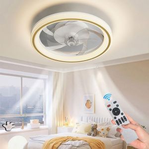 Plafonnier LED pour ventilateur 6 vitesses Ventilateur Plafond Silencieux 220V 88W  Dimmable Plafonnier Ventilateur de plafond