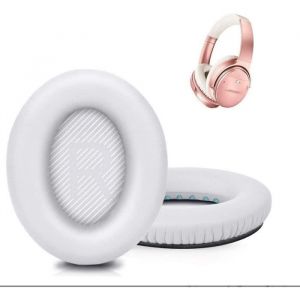 Coussinets de Remplacement pour Casque - AQSACOKIYA - Bose QuietComfort 35 (QC35) Quiet Comfort 35 II (QC35 II) - Blanc