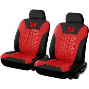 Housse Siege Voiture  Ensemble de Housses de Si&egrave;ge Auto Universelle  Couvre Sieges pour Avant et Arri&egrave;re  Lot de 4 Rouge