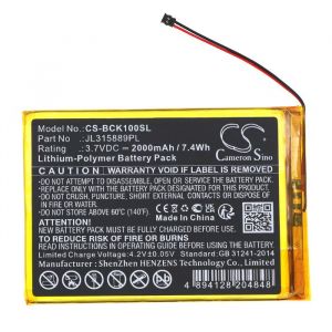 TECHTEK CS-BCK100SL  Batterie compatible avec [Bookeen] CYBFT1F-BK Cybook Muse HD remplace JL315889PL