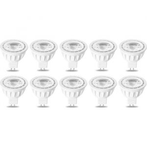 MR16 Ampoule LED Lampe Bulb  GU5.3 5W Lumi&egrave;re LED Equivalent 50W Ampoule Halog&egrave;ne Blanc Chaud 2700K  AC/DC 12V (Lot de 10)