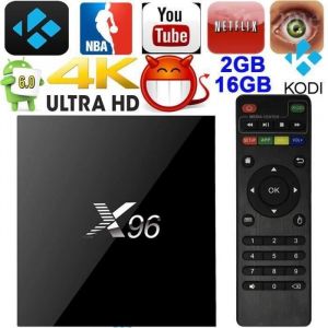 Android TV Box X96 Android 6.0 Amlogic S905X Quad Core ARM Cortex A53 2G Memory + 16G Flash WIFI Support 1080P 4K*2K HD M&eacute;dia Player
