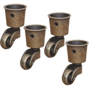 Roulette de Meuble - Haut de Gamme - Laiton Massif - Charge 440 Lbs - Lot de 4 - Pivotante
