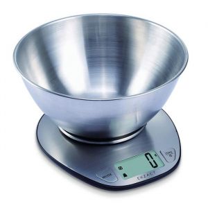 Prime Balance de Cuisine &Eacute;lectronique &agrave; Grand &Eacute;cran avec Bol &agrave; M&eacute;langer en Inox - 5 kg / 11lb