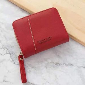 Portefeuille Femme en Cuir synthétique Lisse et Doux Porte Monnaie  Porte Chéquier  Nombreux Compartiments (Rouge)