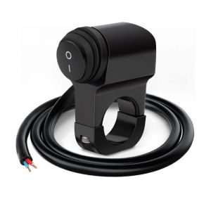 Interrupteur de Guidon de Moto 22 mm Commutateur de Commande de Guidon de VTT &Eacute;tanche aux &Eacute;claboussures 12V-24V