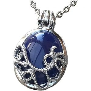Collier anti soleil Katherine Pierce ovale bleu&ndash;The Vampire Diaries s&eacute;rie TV[1159]