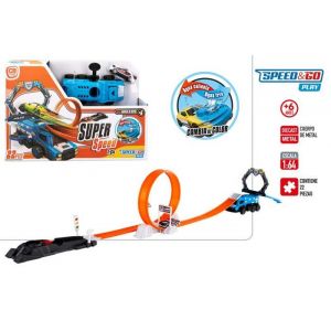 Speed & Go &ndash; Piste de Lancement avec Voitures de Police en m&eacute;tal