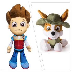 lot peluches ryder tracker chien super héros doudou paw patrol dessin animé enfant jungle pat patrouille