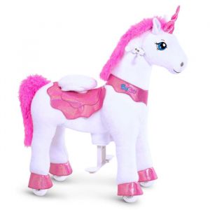 PonyCycle Mod&egrave;le Essentiel E Licorne Rose &agrave; Monter pour Enfants de 4 &agrave; 7 Ans - E412