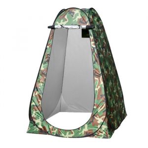 Tente de Camping Douche et Changement Instantan&eacute;e Cabine Privative Ext&eacute;rieure Imperm&eacute;able UV 1.2x1.2x1.9m Toile Argent&eacute;e 4