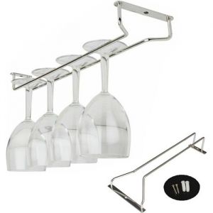 Acier inoxydable Rangement Support Verre a Pied Coupe Casier a vin Porte-Verre 35cm