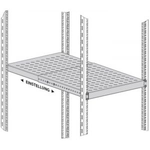Gondole - etagere - portant Efb-elektronik EFB 19 1HE Etageres a Charge Lourde reglable en Profondeur Charge 150 kg