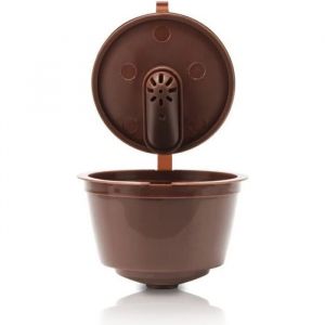 Capsules rechargeables réutilisables dosettes pour nescafé Dolce Gusto machine à café Nespresso Couleur marron