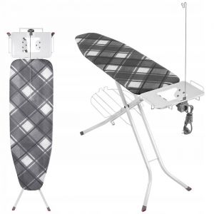 KADAX Planche à Repasser pour Centrale Vapeur Table à Repasser Pliable (120 x 38 cm Gris)