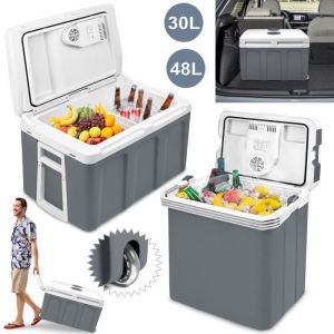 LILIIN 48L R&eacute;frig&eacute;rateur de voiture Glaci&egrave;re &eacute;lectrique portable avec roulettes Voiture Mini Frigo de Voiture