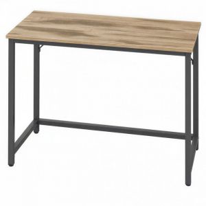 Bureau 100 x 50 x 76 cm Cadre en M&eacute;tal pour Bureau Chambre Salon Marron et Noir