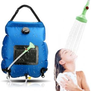 Douche solaire extrieure sac solaire 20L chauffe-sac deau de douche de camping avec pommeau de douche couleurs multiples