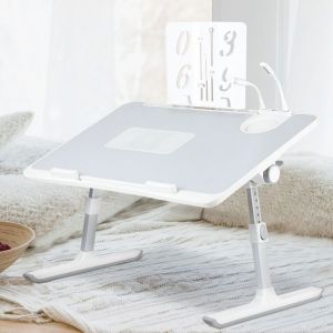 SUPFINE Table de Lit Support Ordinateur Portable Lit avec Refroidisseur PC Portable Support pour Tablette R&eacute;glable en Hauteur