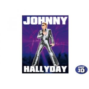 Cadre 3d Johnny Hallyday Violet