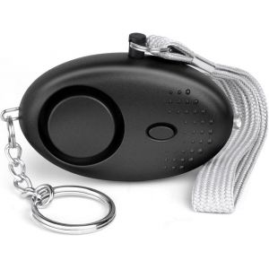 140DB Alarme de Poche Alarme Personnelle Porte Cle Alarme Portative Alarme de Sécurité durgence avec Lumières LED Porte Clé