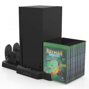 Socle pour manette de Xbox 3 en 1 avec ventillateur, socle de charge pour manette et stand pour les jeux.