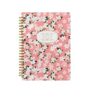 Agenda - organiseur - recharge Letts of london - 23-081142 - Letts Bloom Agenda semainier 2023 Rose Format A5